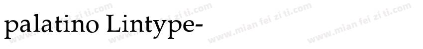 palatino Lintype字体转换
